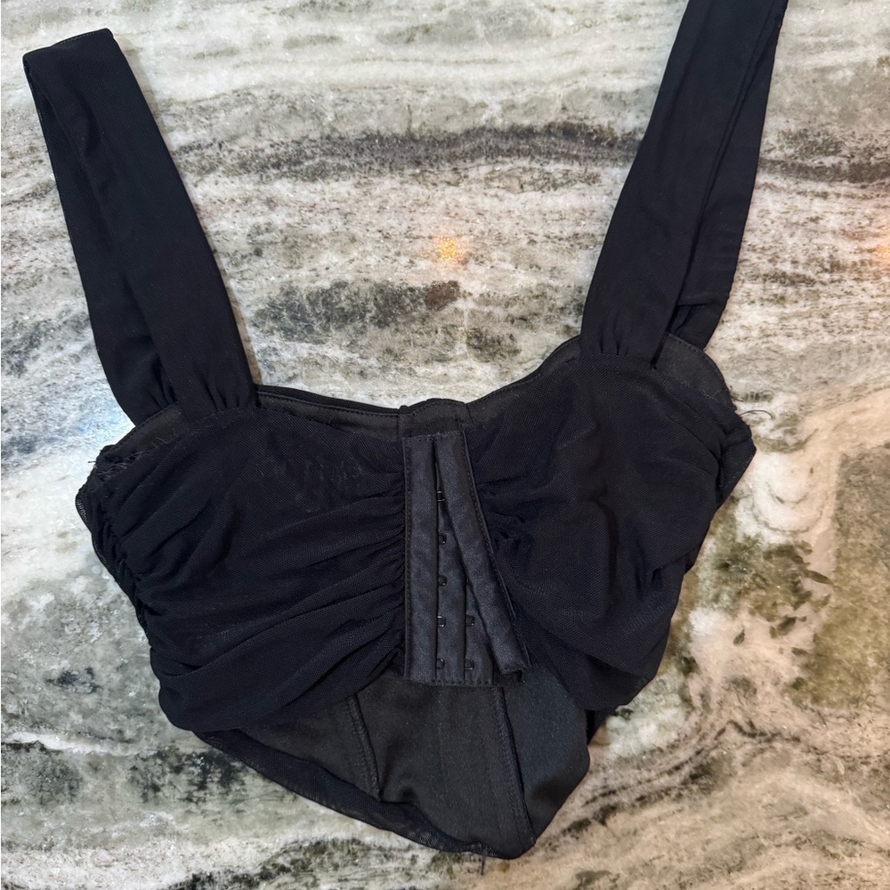 Black bustier corset top size small - Picture 3 of 4